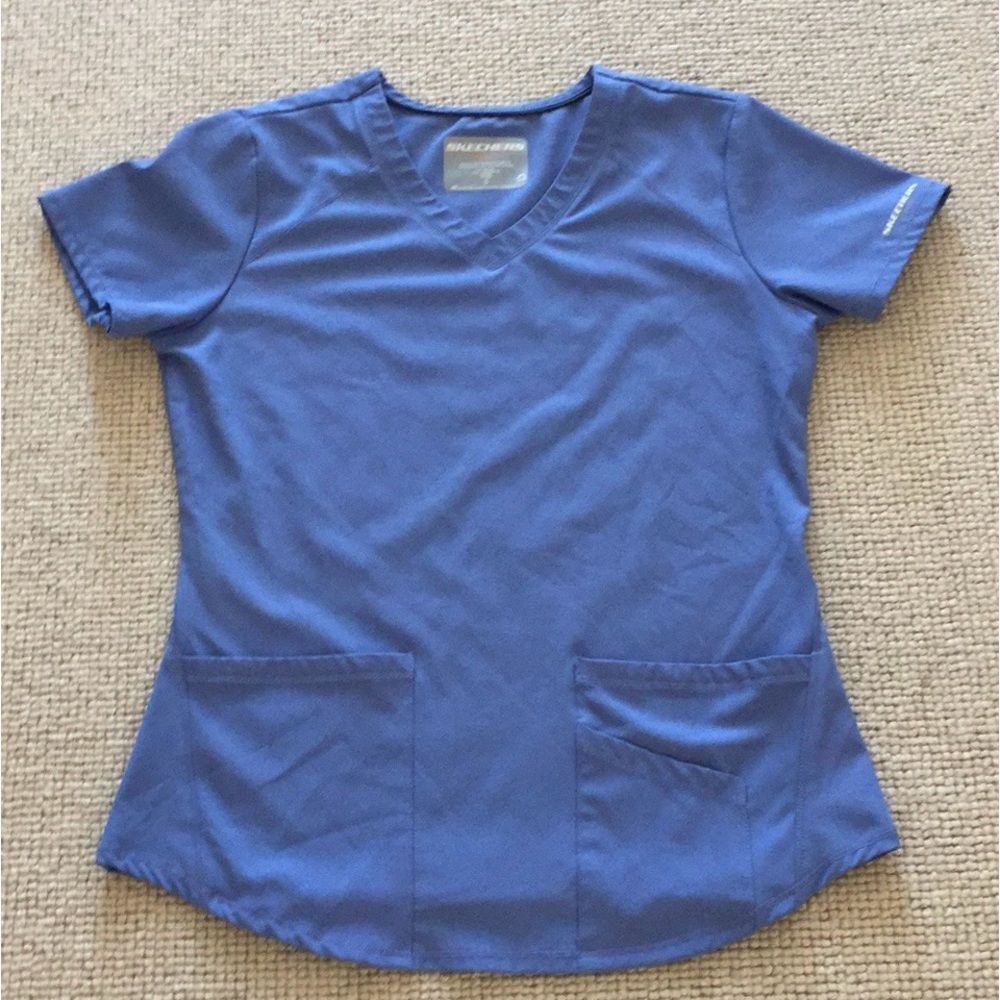 Like New Blue Skechers by Barco Scrub Top
